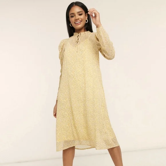 Vero Moda | Dresses | Yellow Midi Dress From Aware By Vero Moda | Poshmark